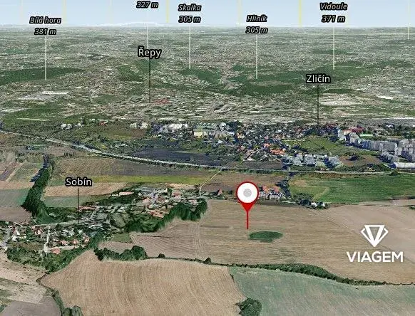 Prodej podílu pozemku pro bydlení, Praha - Sobín, 4933 m2