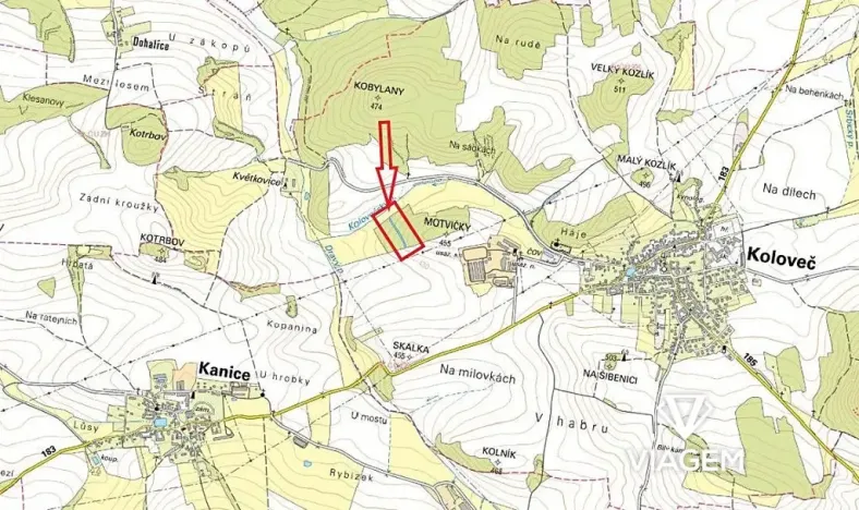 Prodej podílu lesa, Koloveč, 629 m2