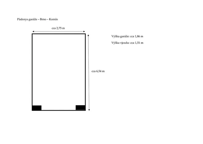 Pronájem garáže, Brno, Řezáčova, 18 m2