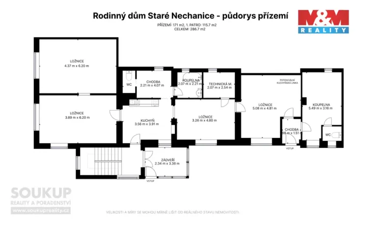 Prodej rodinného domu, Nechanice - Staré Nechanice, 287 m2