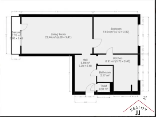 Prodej bytu 2+kk, Praha - Záběhlice, Jahodová, 53 m2