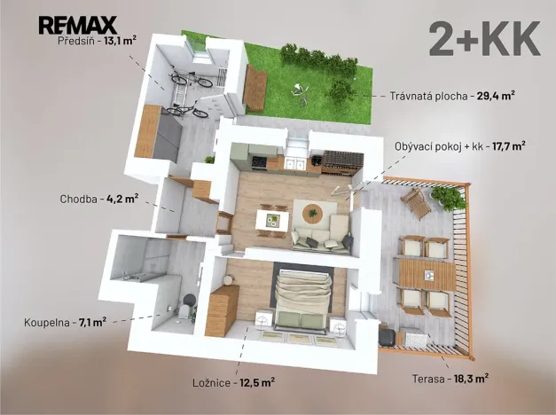 Prodej bytu 2+kk, Svoboda nad Úpou, Nádražní, 54 m2