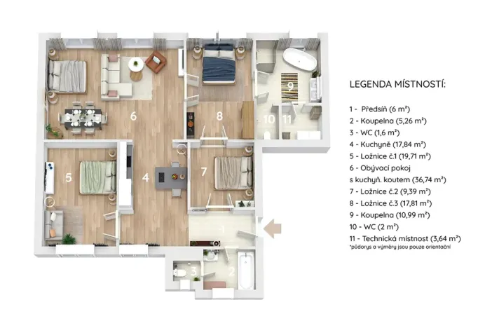 Prodej bytu 4+kk, Praha - Karlín, Křižíkova, 148 m2