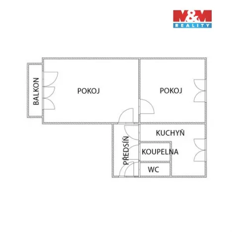 Pronájem bytu 2+1, Ostrava - Poruba, Francouzská, 52 m2