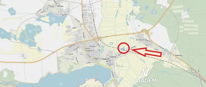 Prodej podílu pole, Třeboň, 1375 m2