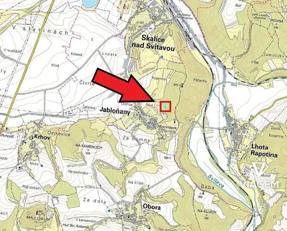 Prodej podílu lesa, Jabloňany, 1653 m2