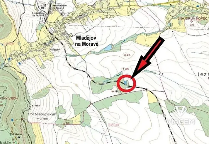 Prodej podílu lesa, Mladějov na Moravě, 1594 m2