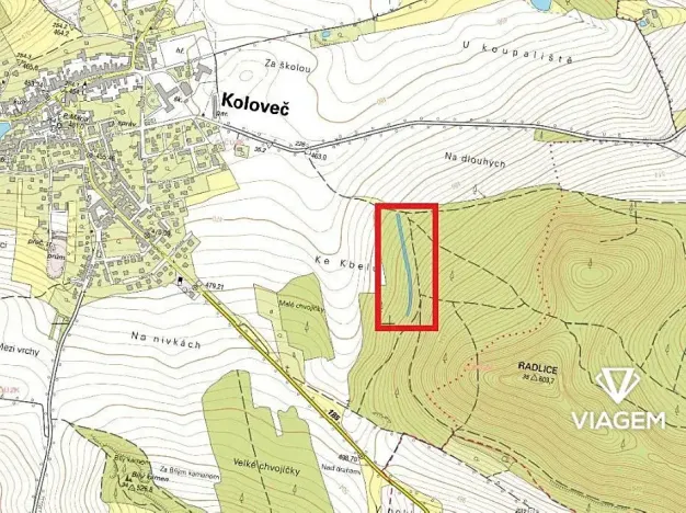 Prodej podílu lesa, Koloveč, 859 m2