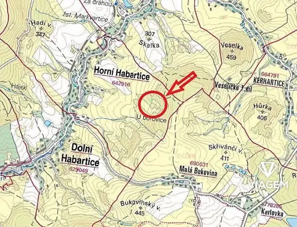 Prodej podílu lesa, Horní Habartice, 595 m2