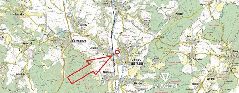Prodej pole, Rájec-Jestřebí, 3421 m2