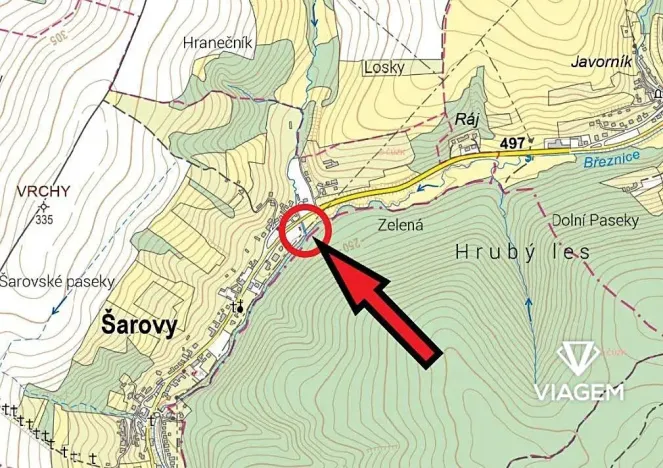 Prodej pole, Šarovy, 351 m2