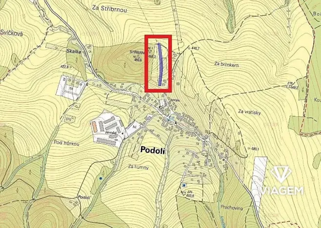 Prodej podílu pole, Podolí, 671 m2