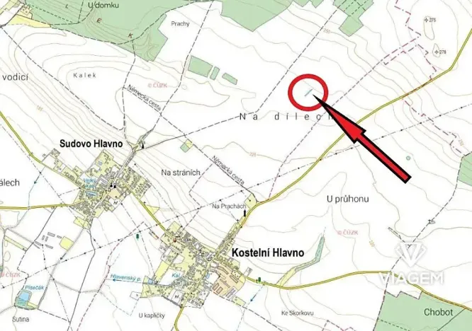 Prodej pole, Sudovo Hlavno, 898 m2