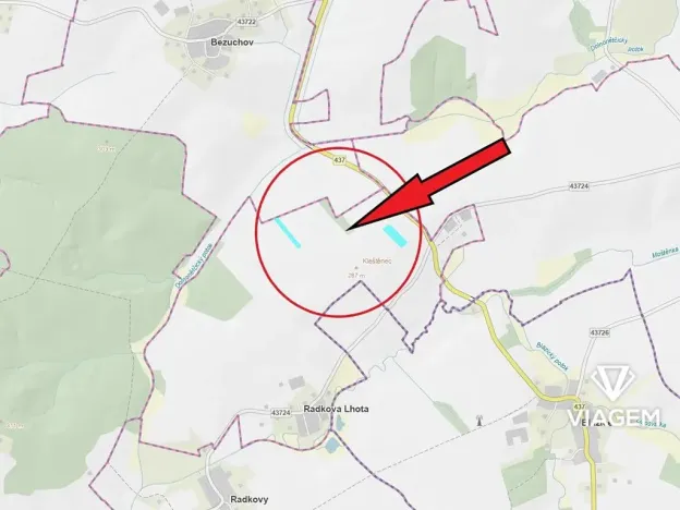 Prodej podílu pole, Radkova Lhota, 2383 m2