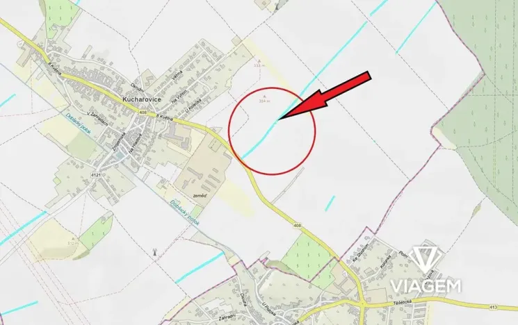 Prodej podílu pole, Kuchařovice, 993 m2