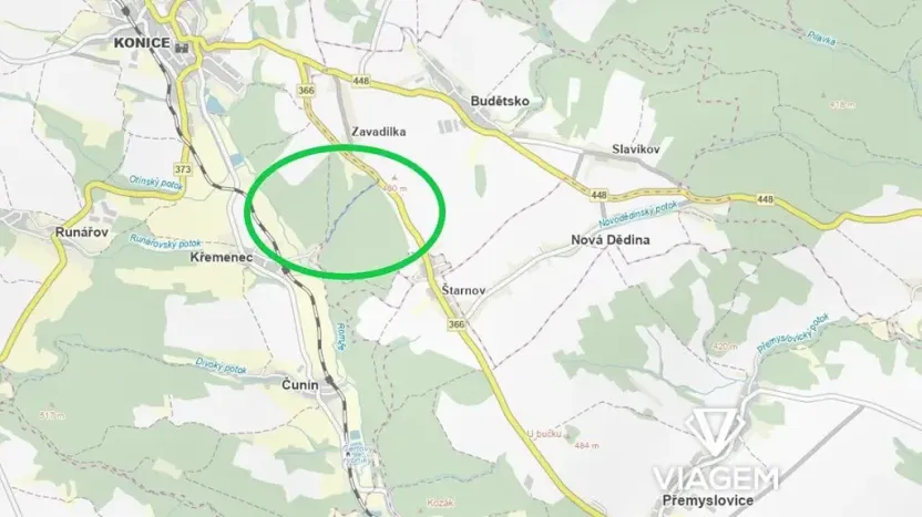 Prodej podílu pole, Budětsko, 330 m2