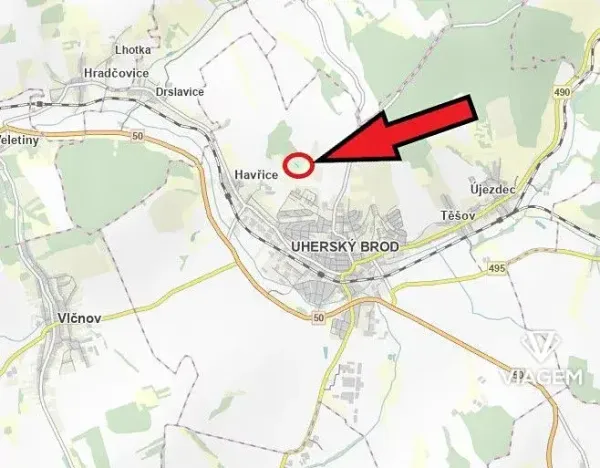 Prodej podílu zahrady, Uherský Brod, 222 m2