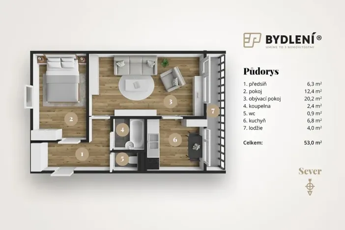 Prodej bytu 2+1, Teplice, Alejní, 53 m2