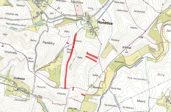 Prodej podílu pole, Honětice, 9179 m2