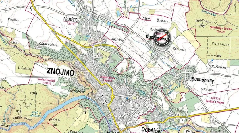 Prodej pole, Kuchařovice, 5868 m2