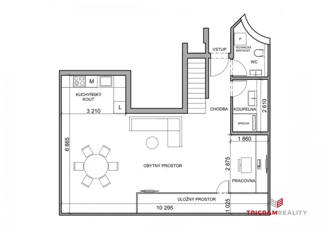 Pronájem bytu 2+kk, Hradec Králové, třída Karla IV., 70 m2