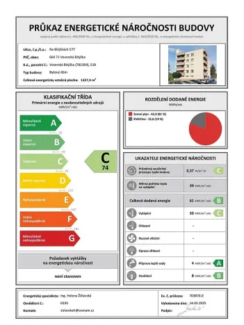Prodej bytu 2+1, Veverská Bítýška, Na Bítýškách, 53 m2