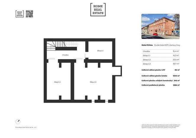 Prodej činžovního domu, Karlovy Vary, Studentská, 1886 m2