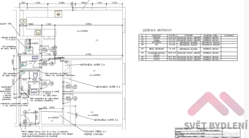 Pronájem bytu 3+kk, Praha - Košíře, Naskové, 100 m2