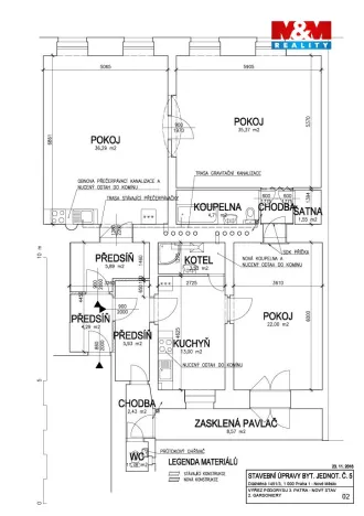 Prodej bytu 3+1, Praha - Nové Město, Dlážděná, 145 m2