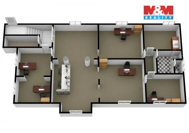 Pronájem kanceláře, Kladno, Pavlisova, 140 m2