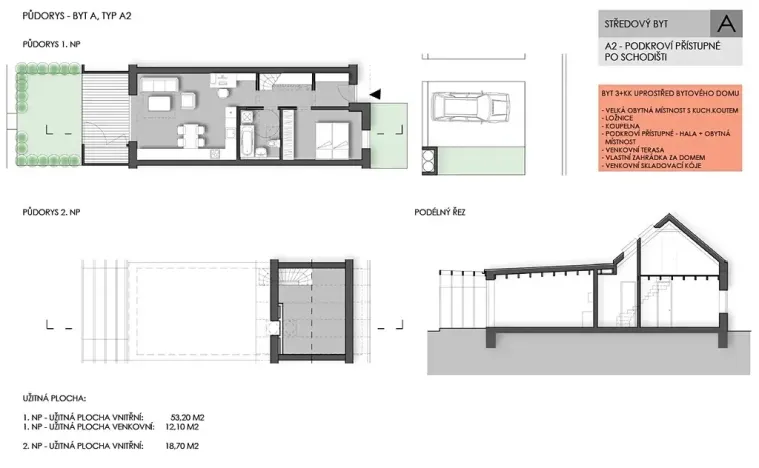 Prodej bytu 3+kk, Hlohovec, K zámečku, 66 m2