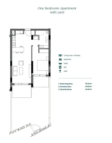 Prodej bytu 1+kk, Dhërmi, Albánie, 78 m2