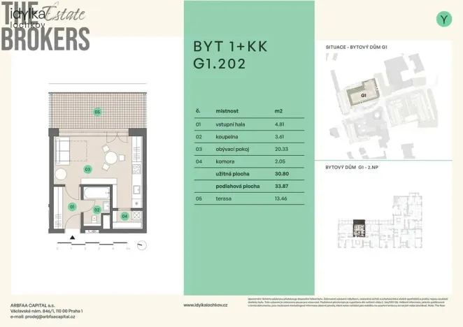 Prodej bytu 1+kk, Praha, 34 m2