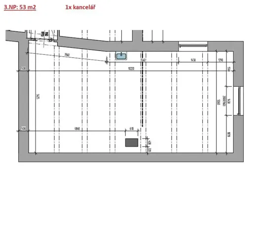 Pronájem kanceláře, Šumperk, Dr. E. Beneše, 53 m2