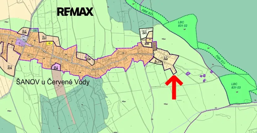 Prodej pozemku pro bydlení, Červená Voda, 1745 m2