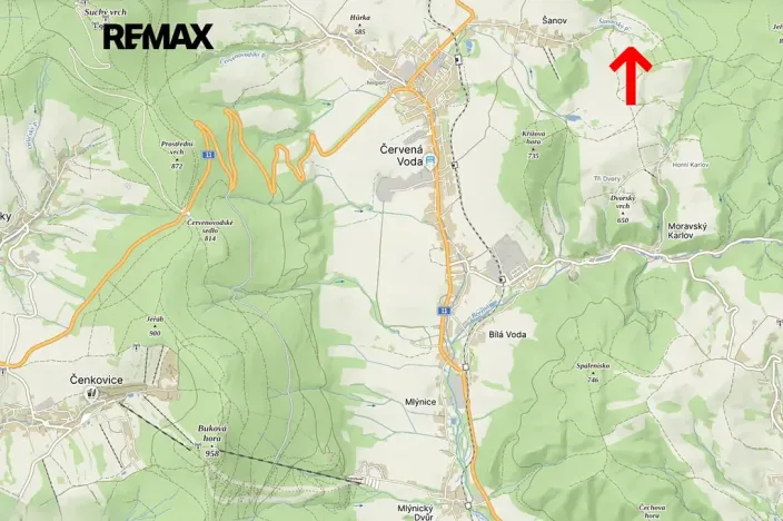 Prodej pozemku pro bydlení, Červená Voda, 1745 m2