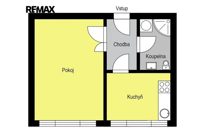 Pronájem bytu 1+1, Kolín, Dělnická, 31 m2