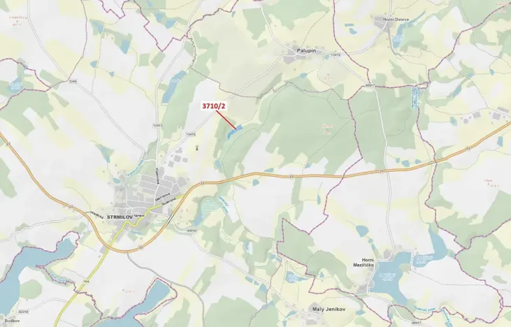 Dražba louky, Strmilov, 9096 m2