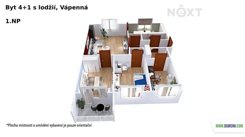 Prodej bytu 4+1, Vápenná, 83 m2