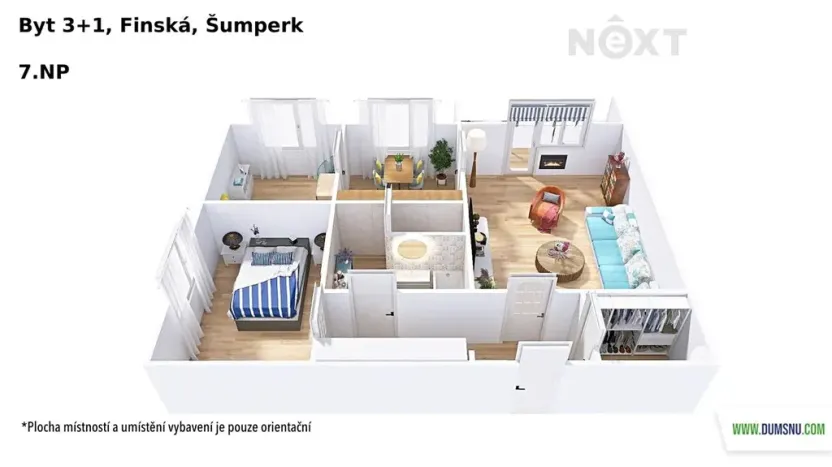 Prodej bytu 3+1, Šumperk, Finská, 64 m2