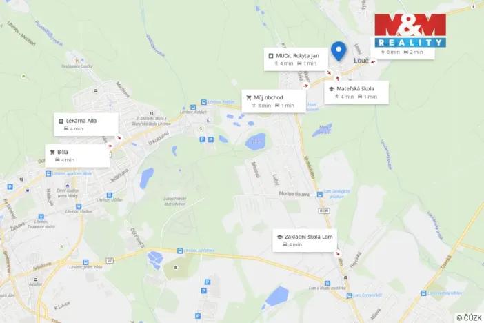 Pronájem bytu 1+1, Lom - Loučná, Novostavby, 30 m2