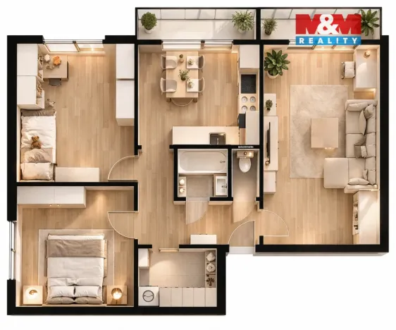 Prodej bytu 3+1, Pohořelice, nám. Svobody, 72 m2