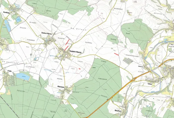 Prodej pole, Kostelní Hlavno, 19238 m2