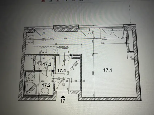 Pronájem bytu 1+kk, Praha - Hloubětín, Poděbradská, 42 m2