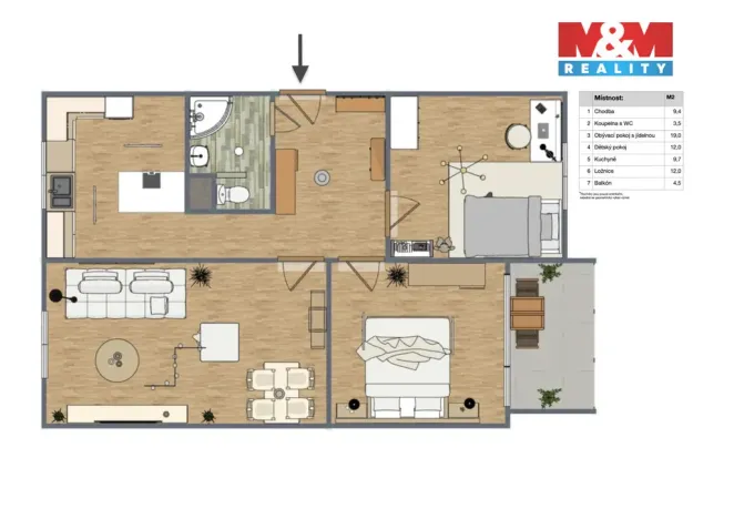 Prodej bytu 3+1, Klášterec nad Ohří, Lípová, 68 m2