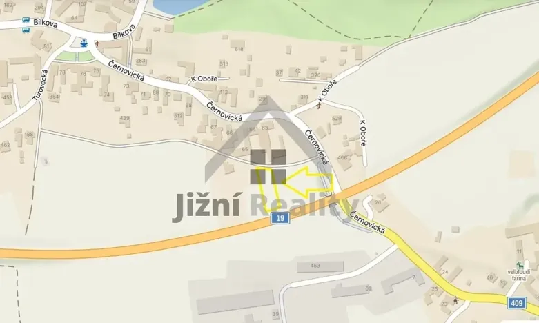 Prodej zahrady, Chýnov, Černovická, 1274 m2