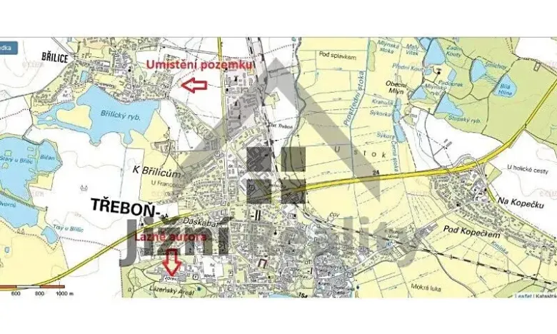 Prodej pozemku pro bydlení, Třeboň, 4326 m2