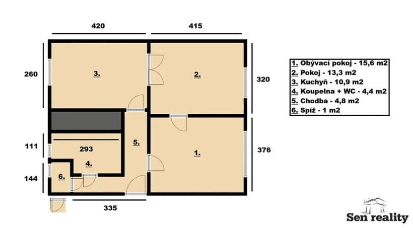 Pronájem bytu 2+1, Kolín, Bachmačská, 50 m2