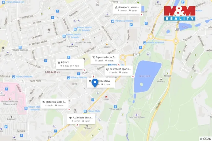 Pronájem bytu 1+kk, Příbram - Příbram VIII, Čechovská, 26 m2