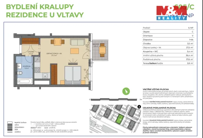 Prodej bytu 1+kk, Kralupy nad Vltavou, Nádražní, 42 m2